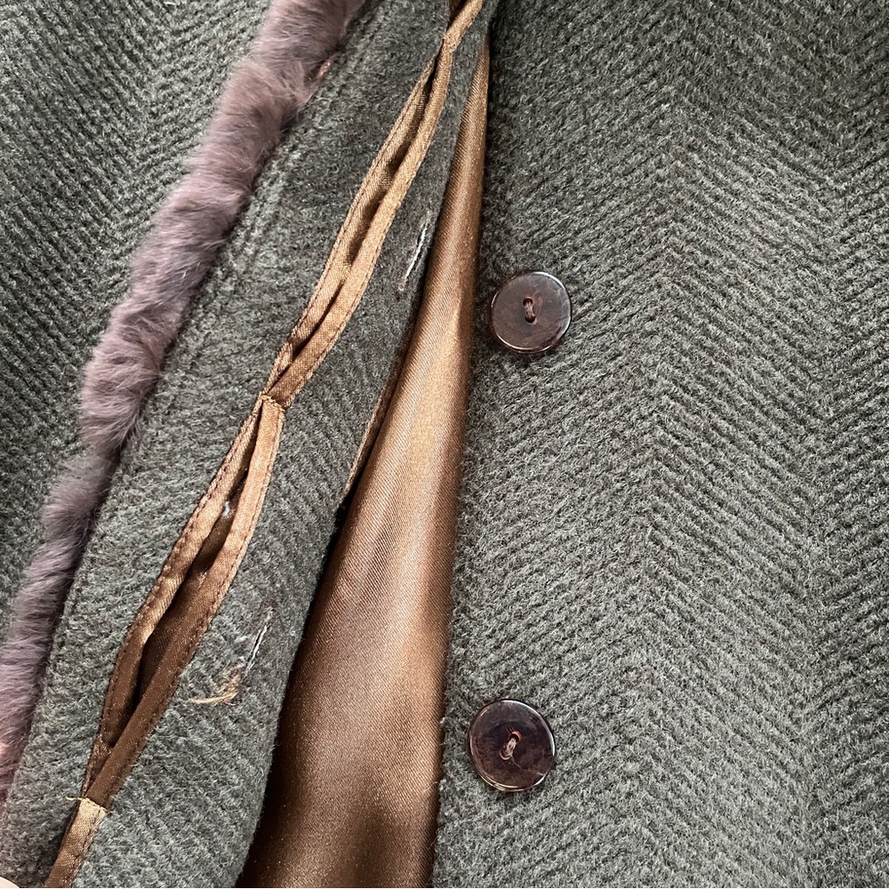 Vintage Rabbit Fur-Trimmed Jacket - Picture 4 of 6